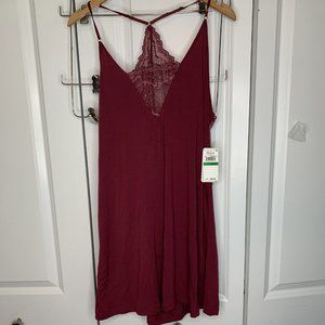 Flora Lace-Trimmed Knit Chemise Nightgown NWT